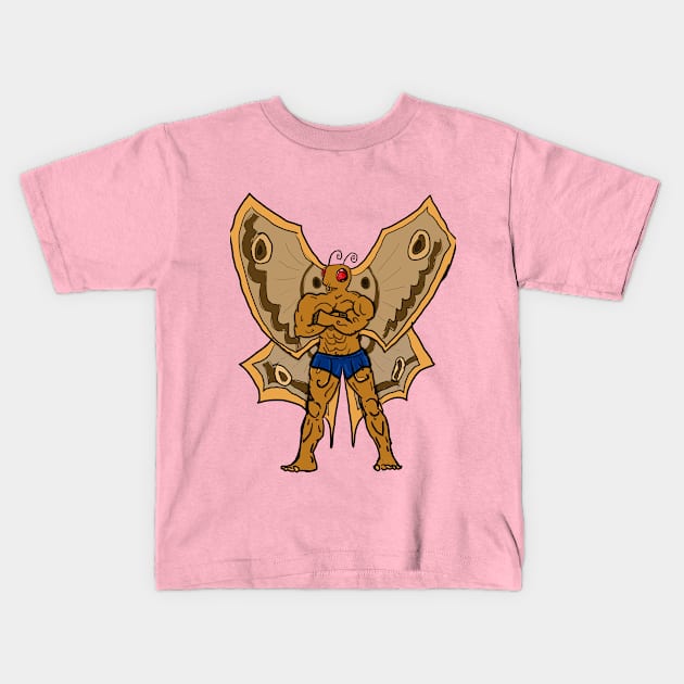 Buff Mothman - No Background Kids T-Shirt by KatsMind